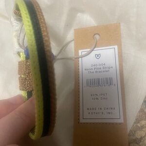 NWT Rothy’s “Neon Pine” Bracelet